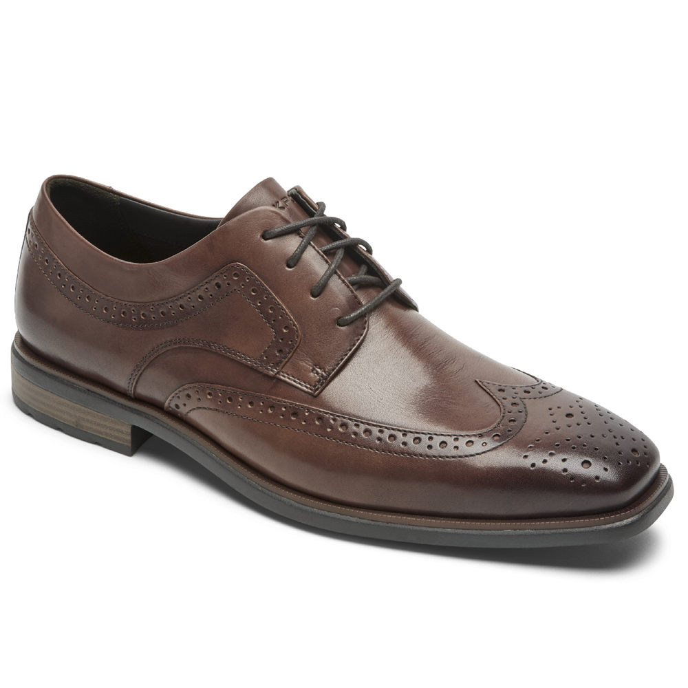 Rockport Mens Dress Shoes Brown - Dres Sports Business 2 Wingtip - UK 597-AIQUKV